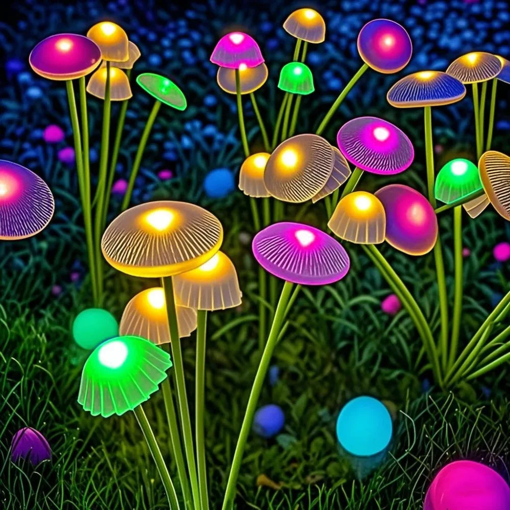GlowMushrooms-פיטריות סולריות עם תאורה עדינה