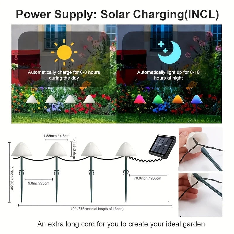 פטריות תאורה קסומות לגינה – הופך את הלילה לחוויה אחרת